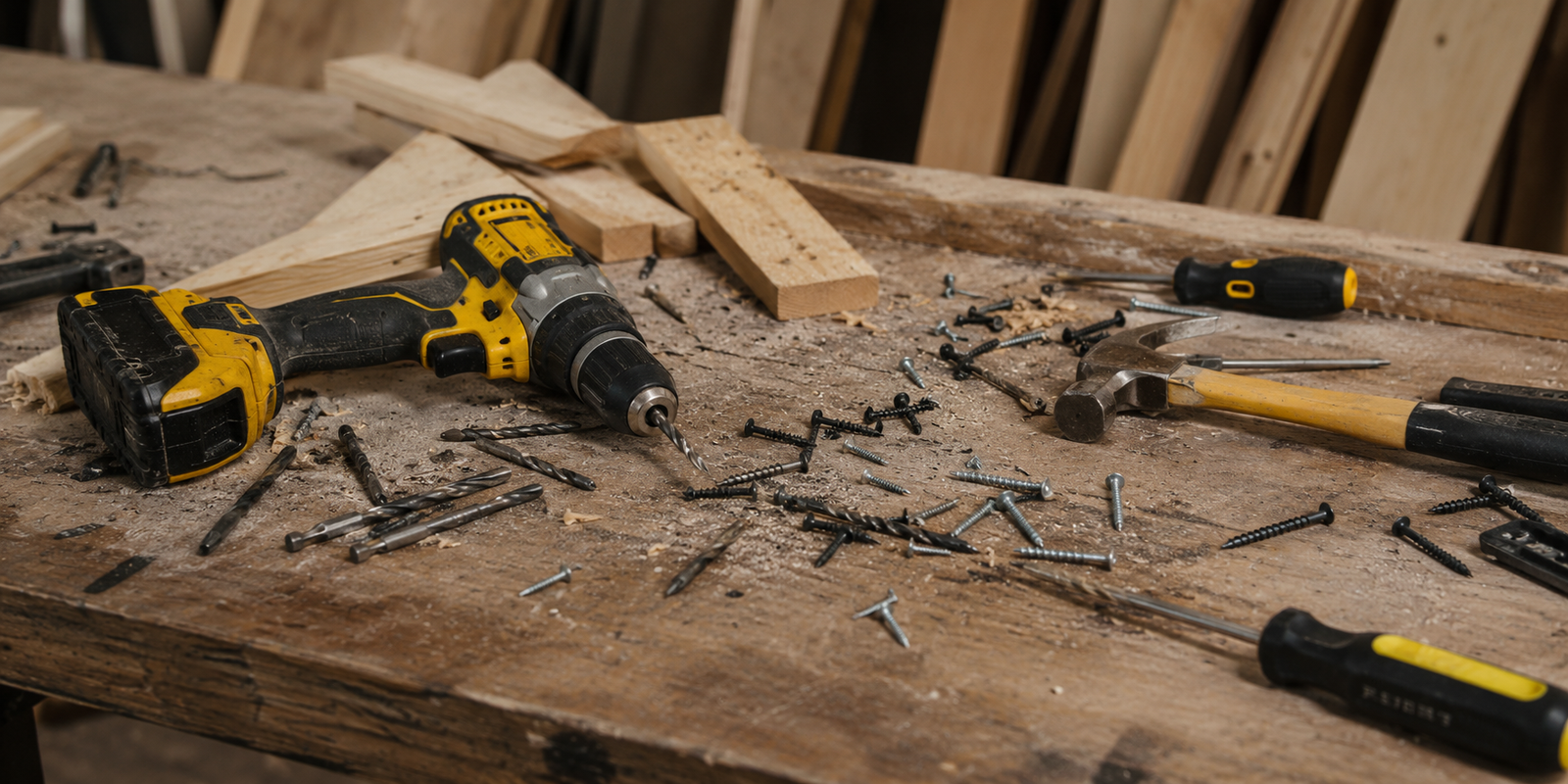 Cluttered tools before using the caddy system